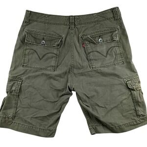 Levi's‎ Cargo Shorts Mens 37 Olive Green Stressed Y2K Utility Gorecorp Loose